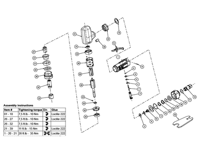 Figure 0 Diagram and Parts List for CP3030-420F  Chicago Pneumatic Grinder